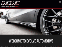 Tablet Screenshot of evolve-automotive.com